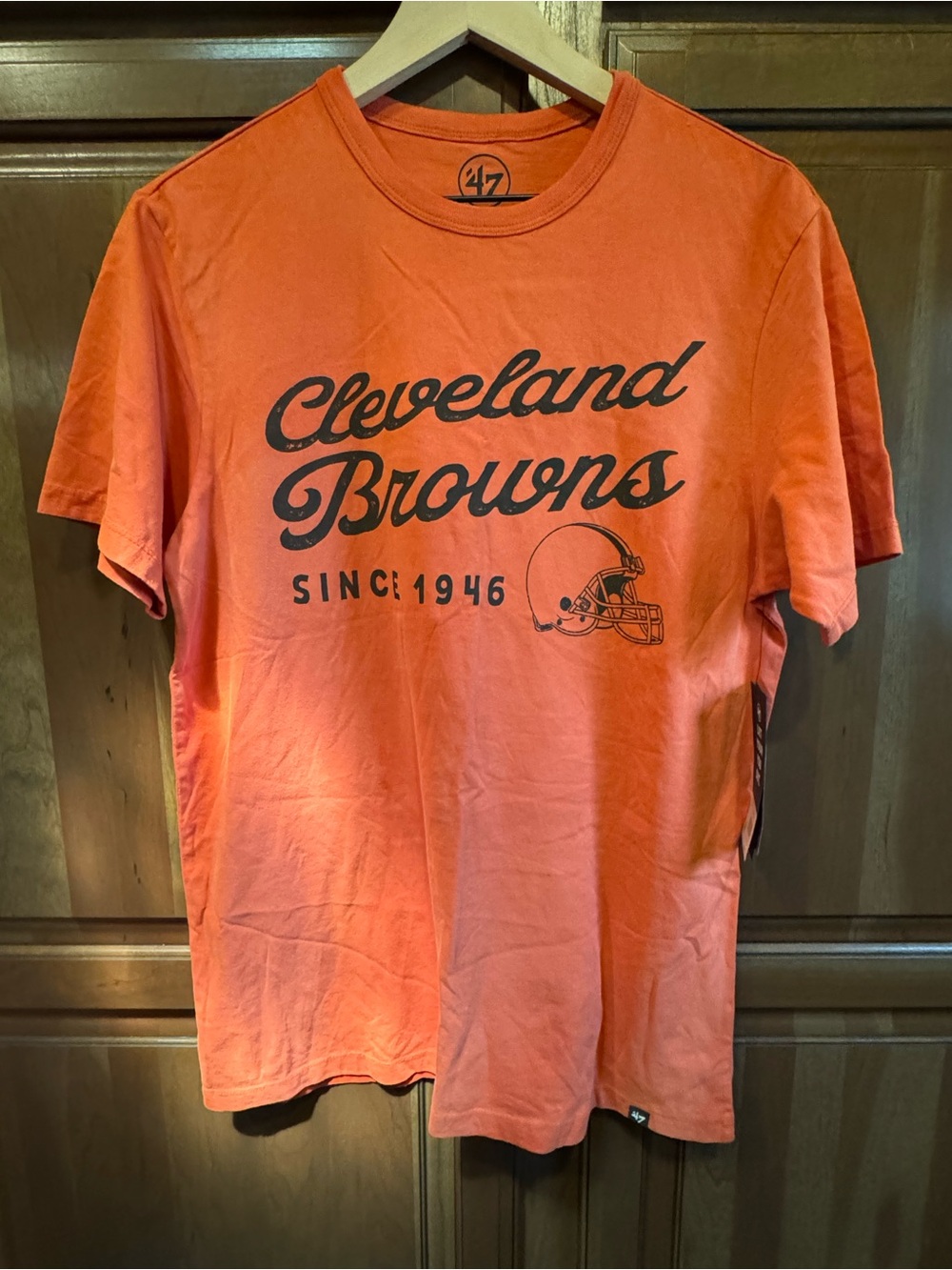 '47 Cleveland Browns Orange Logo Short Sleeve Tee